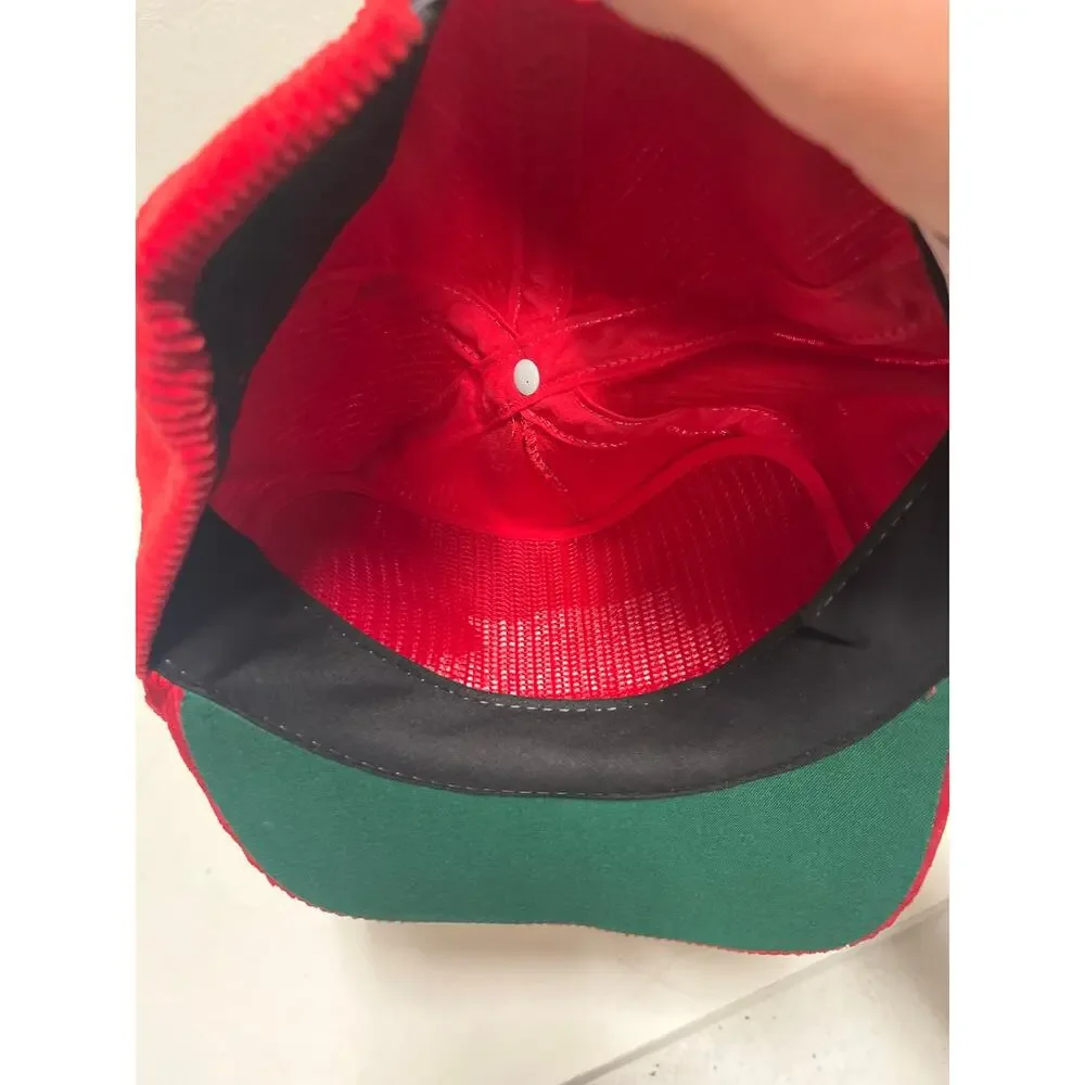 Vintage “Big Sur Waterbeds” Imperial Headwear Corduroy Snapback Red Hat USA
